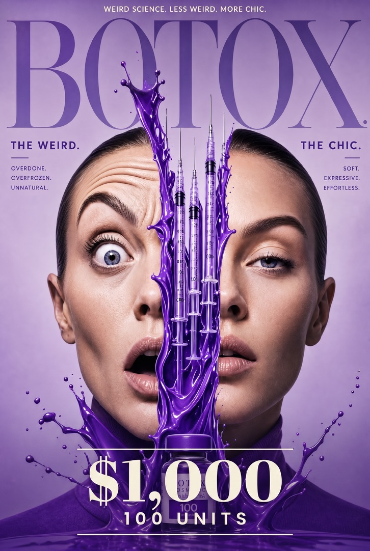 Botox magazine cover: $1,000 for 100 units of Botox with Dr. Melanie Petro